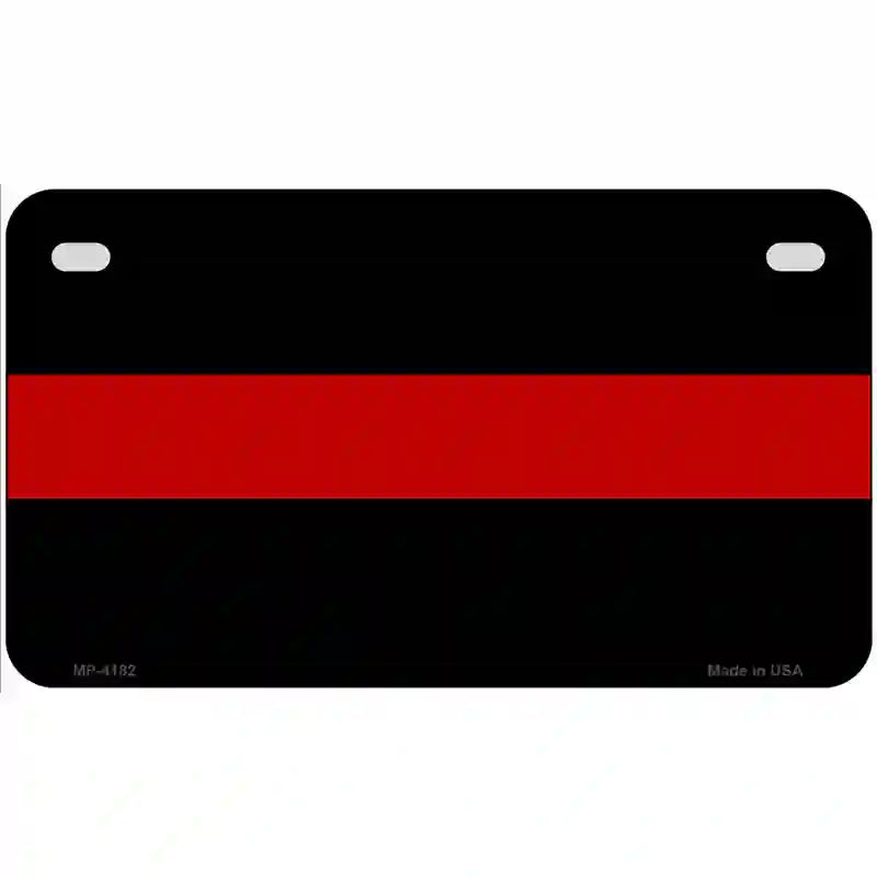 Thin Red Line Fire Metal Novelty License Plate 7" x 4" (MP)