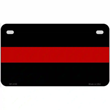 Thin Red Line Fire Metal Novelty License Plate 7" x 4" (MP)