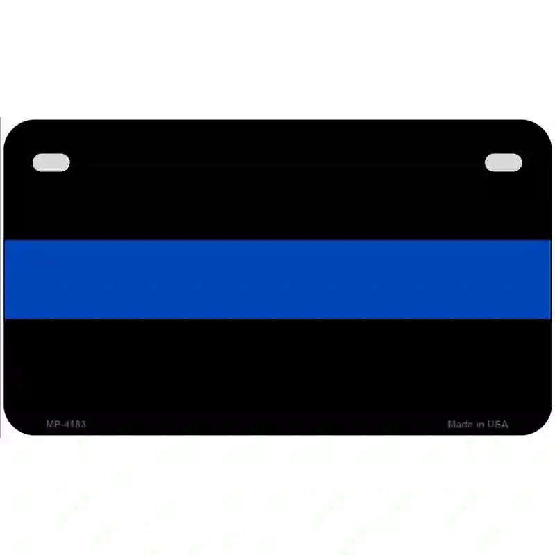 Thin Blue Line Police Metal Novelty License Plate 7" x 4" (MP)