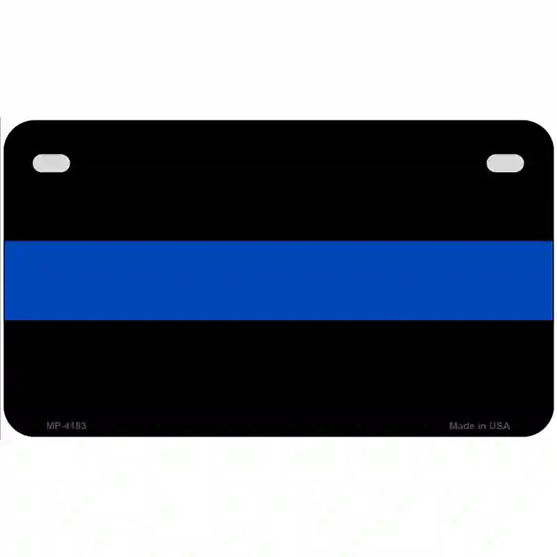 Thin Blue Line Police Metal Novelty License Plate 7" x 4" (MP)