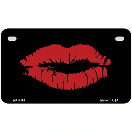 Full Red Lips Metal Novelty License Plate 7" x 4" (MP)