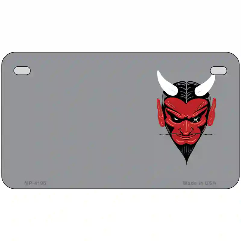 Devil Offset Metal Novelty License Plate 7" x 4" (MP)