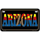 Arizona Inlayed State Flag Metal Novelty License Plate 7" x 4" (MP)