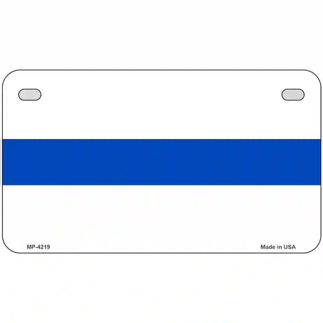 Thin Blue Line White Metal Novelty License Plate 7" x 4" (MP)