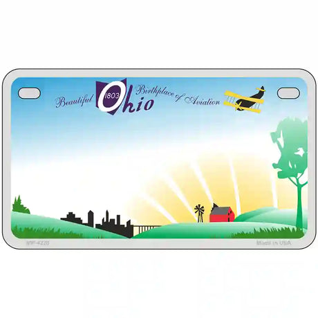 Ohio Novelty State Metal Novelty License Plate 7" x 4" (MP)