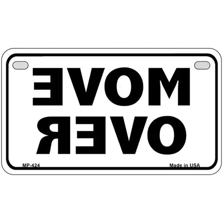 Move Over Metal Novelty License Plate 7" x 4" (MP)