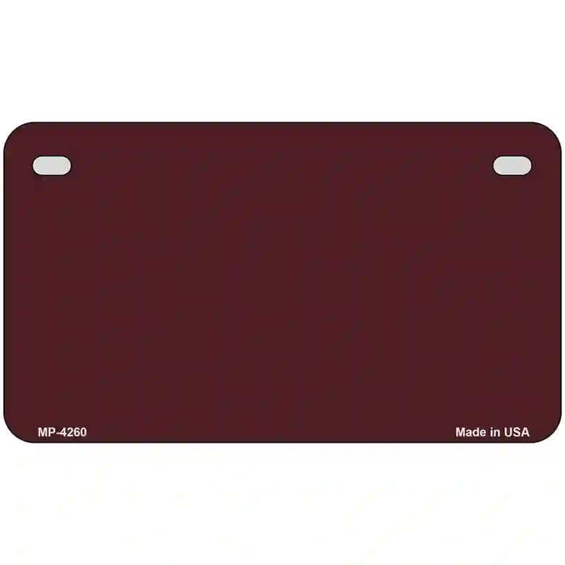 Burgundy Metal Novelty License Plate 7" x 4" (MP)