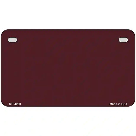 Burgundy Metal Novelty License Plate 7" x 4" (MP)