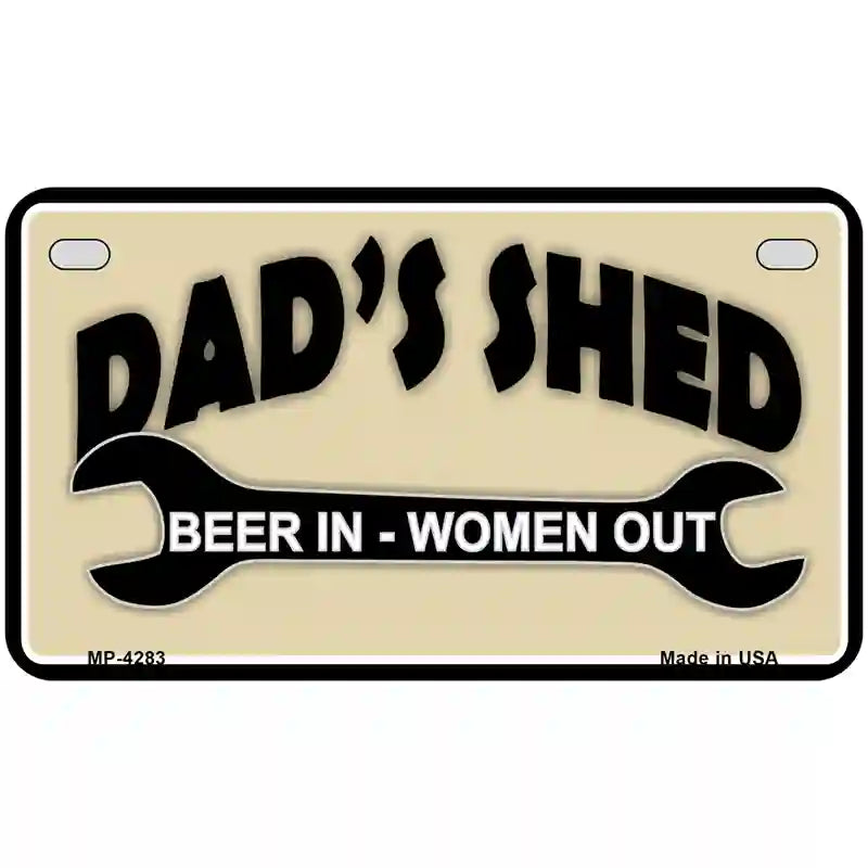 Beer In Women Out Metal Novelty License Plate 7" x 4" (MP)