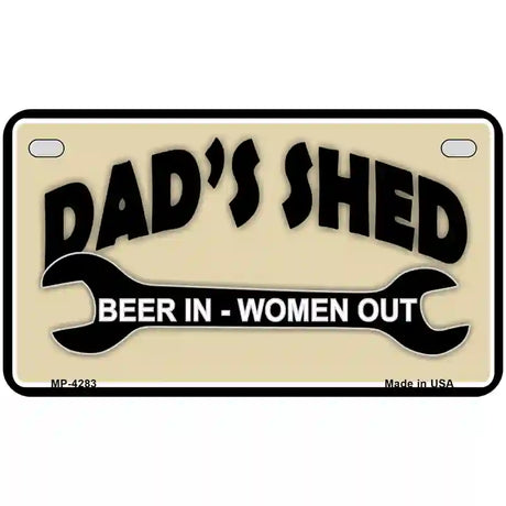 Beer In Women Out Metal Novelty License Plate 7" x 4" (MP)