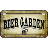 Beer Garden Metal Novelty License Plate 7" x 4" (MP)