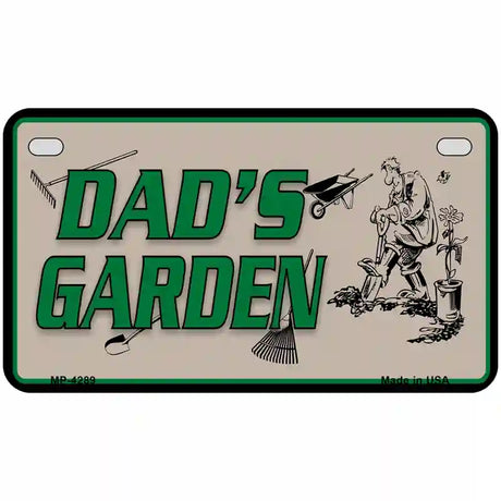 Dads Garden Metal Novelty License Plate 7" x 4" (MP)