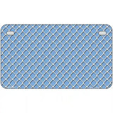 Light Blue White Quatrefoil Metal Novelty License Plate 7" x 4" (MP)