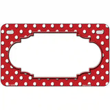 Scallop Red White Polka Dot Metal Novelty License Plate 7" x 4" (MP)