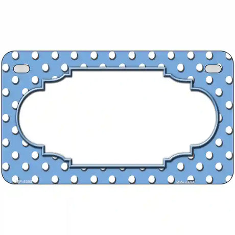 Light Blue White Polka Dot Metal Novelty License Plate LP-4360 7" x 4" (MP)