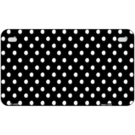 Black White Polka Dot Metal Novelty License Plate LP-4365 7" x 4" (MP)