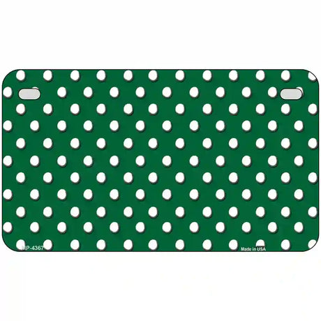 Green White Polka Dot Metal Novelty License Plate LP-4367 7" x 4" (MP)