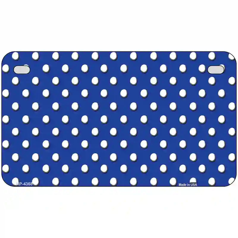 Blue White Polka Dot Metal Novelty License Plate LP-4368 7" x 4" (MP)