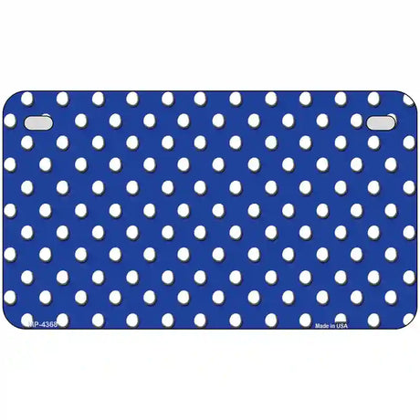 Blue White Polka Dot Metal Novelty License Plate LP-4368 7" x 4" (MP)