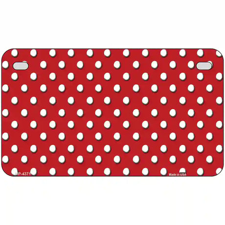 Red White Polka Dot Metal Novelty License Plate LP-4371 7" x 4" (MP)