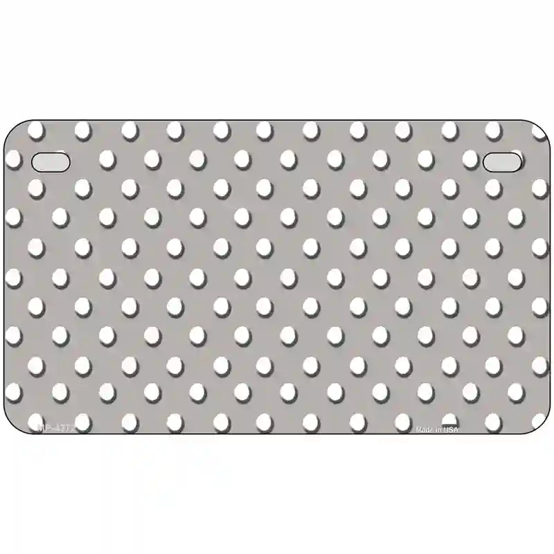 Grey White Polka Dot Metal Novelty License Plate LP-4372 7" x 4" (MP)