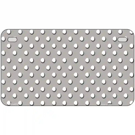 Grey White Polka Dot Metal Novelty License Plate LP-4372 7" x 4" (MP)