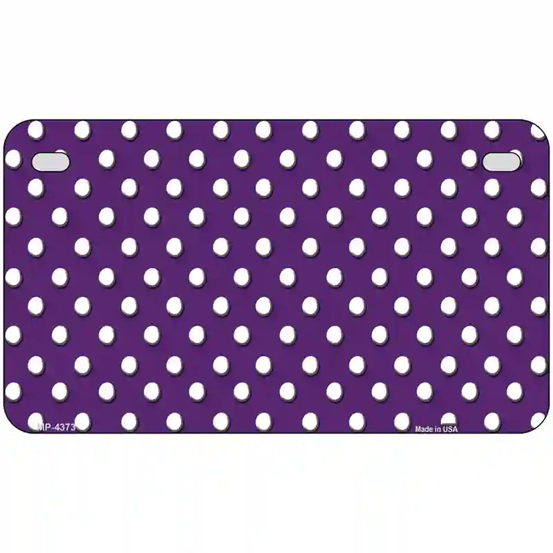 Purple White Polka Dot Metal Novelty License Plate LP-4373 7" x 4" (MP)