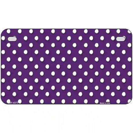 Purple White Polka Dot Metal Novelty License Plate LP-4373 7" x 4" (MP)