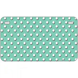 Mint White Polka Dot Metal Novelty License Plate LP-4379 7" x 4" (MP)