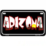 Arizona Black Metal Novelty License Plate 7" x 4" (MP)