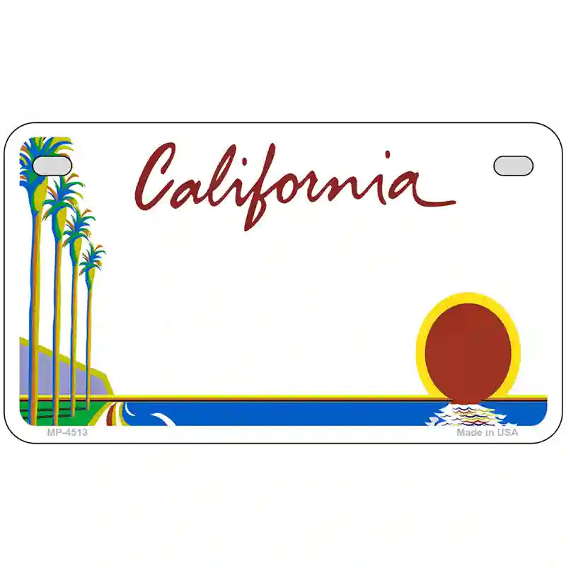 California Novelty State Blank Metal License Plate 7" x 4" (MP)