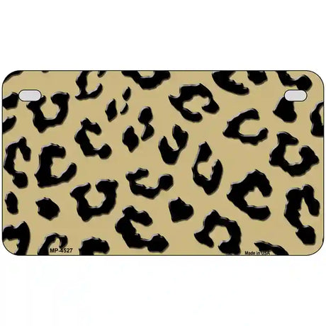 Gold Black Cheetah Metal Novelty License Plate 7" x 4" (MP)