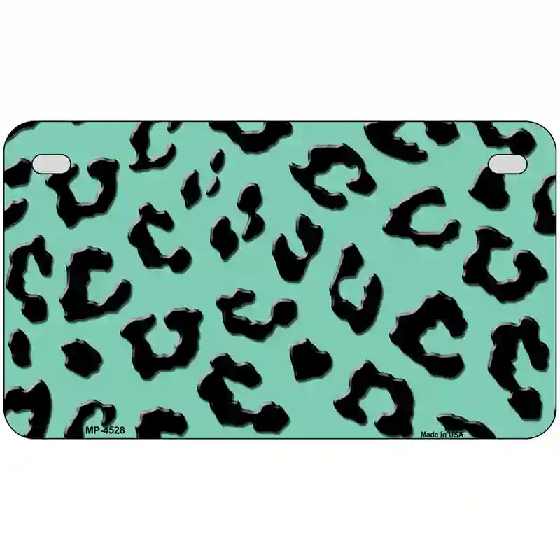 Mint Black Cheetah Metal Novelty License Plate 7" x 4" (MP)