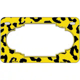 Yellow Black Cheetah Scallop Metal Novelty License Plate 7" x 4" (MP)