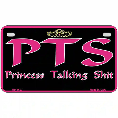 P.T.S. Metal Novelty License Plate 7" x 4" (MP)