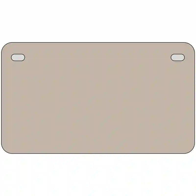 Tan Solid Metal Novelty License Plate 7" x 4" (MP)