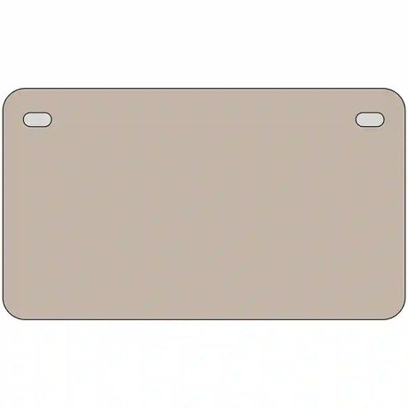 Tan Solid Metal Novelty License Plate 7" x 4" (MP)