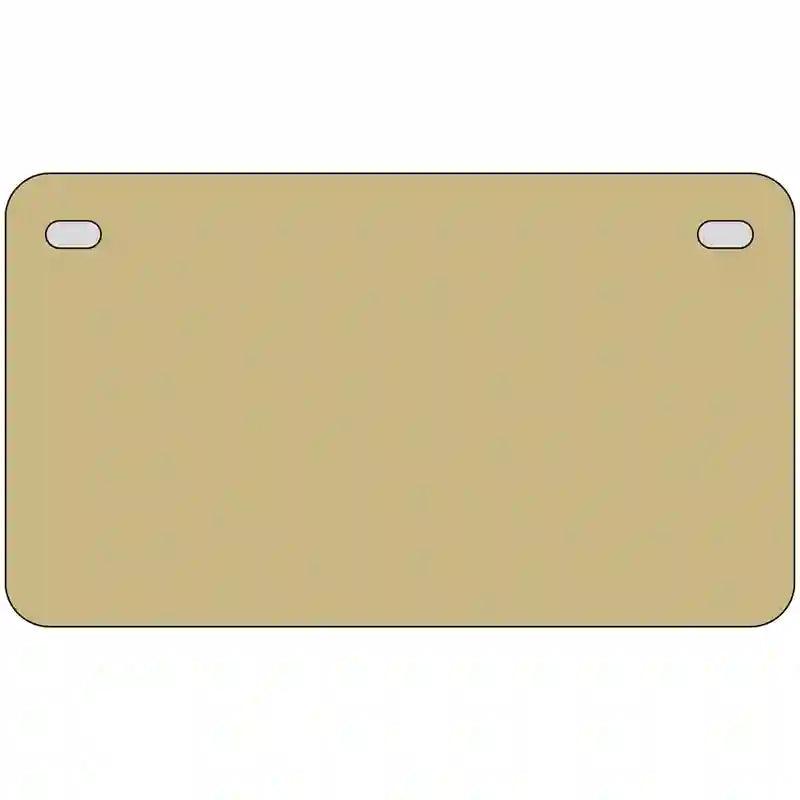 Gold Solid Metal Novelty License Plate 7" x 4" (MP)
