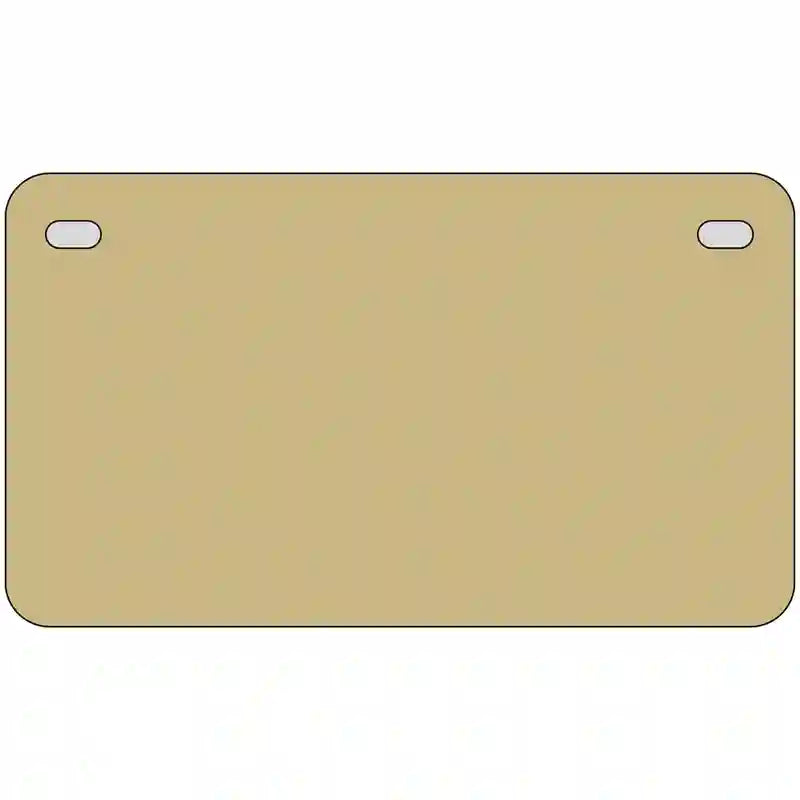 Gold Solid Metal Novelty License Plate 7" x 4" (MP)