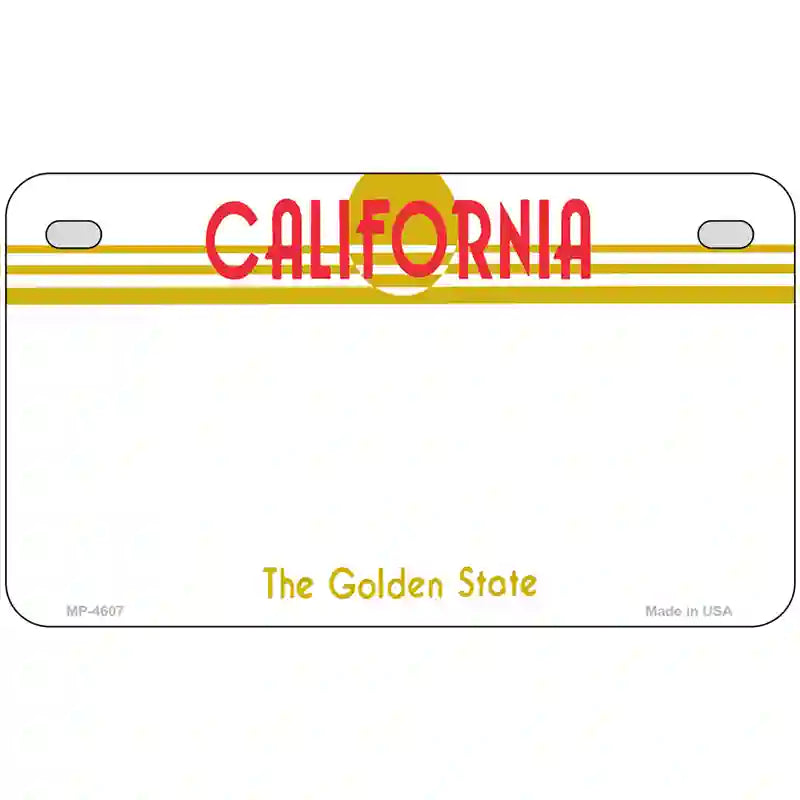 California Golden State Plate Novelty State Blank Metal License Plate 7" x 4" (MP)