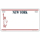 New York Novelty State Blank Metal License Plate 7" x 4" (MP)