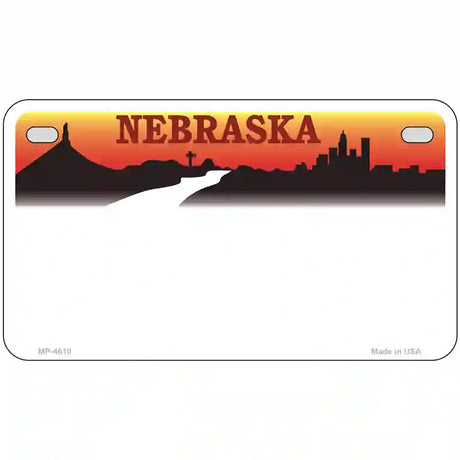 Nebraska Amber Blank Novelty Metal License Plate 7" x 4" (MP)