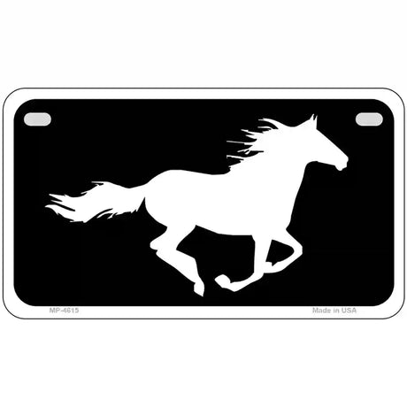 Running Horse Novelty Metal License Plate 7" x 4" (MP)