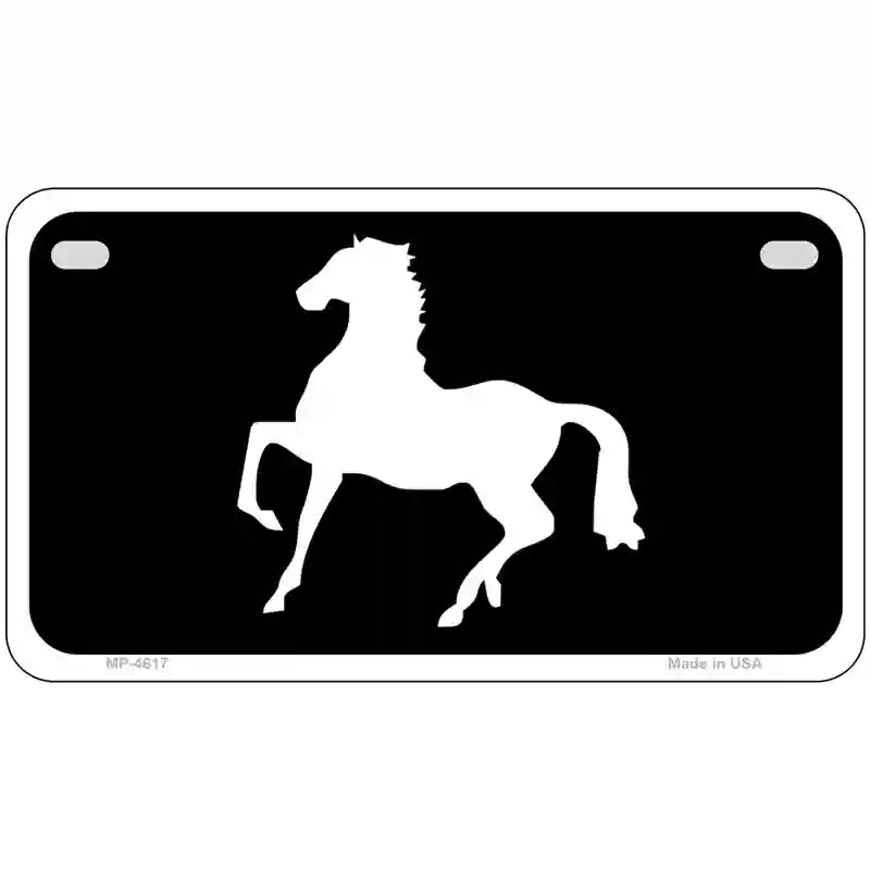 Horse Silhouette Novelty Metal License Plate 7" x 4" (MP)