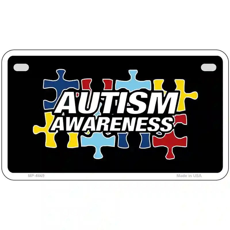 Autism Awareness Metal Novelty License Plate Sign 7" x 4" (MP)