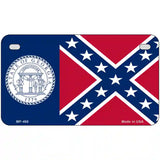 Old Georgia State Flag Metal Novelty License Plate 7" x 4" (MP)