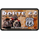 Route 66 Mother Road Metal Novelty License Plate 7" x 4" (MP)