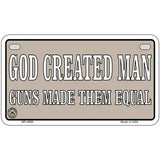 Guns Made Them Equal Metal Novelty License Plate 7" x 4" (MP)