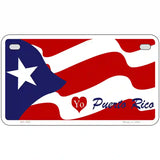 I Love Puerto Rico Metal Novelty License Plate 7" x 4" (MP)