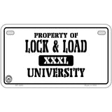 Lock And Load Metal Novelty License Plate 7" x 4" (MP)